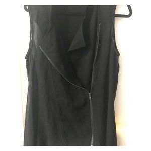 Black zippered vest
